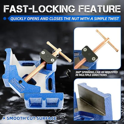 W04C Ductile Iron 90° Angle Clamp, 2.36” Opening - size: 2.36 inch