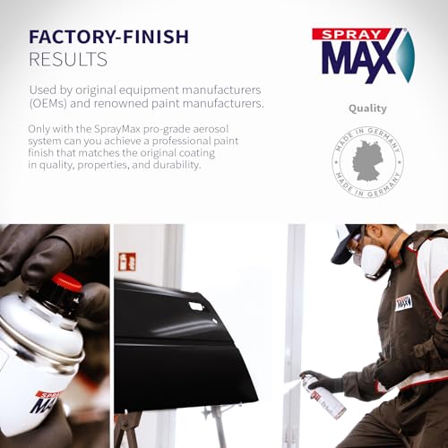SprayMax 1K 3 in 1 Primer Black | Automotive Spray Paint | All-in-One - color: Black