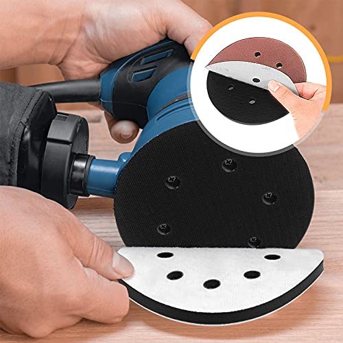 5 Pack 6 Inch 6 Hole Hook and Loop Soft Density Interface Buffer Pad 6" Sponge Cushion Buffing Backing Pads - size: 6 inch