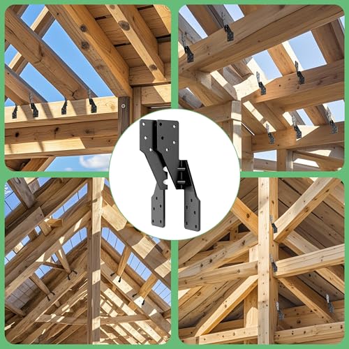 Black Right Hurricane Brackets,Hurricane Ties for Rafters,Hurricane Clips,Hurricane Straps for Shed,Seismic/Truss Brackets,Hurricane Straps for Building,Rafter Hangers(Right 25 pcs) - size: 25 Pcs, style: Black Right Hurricane Ties