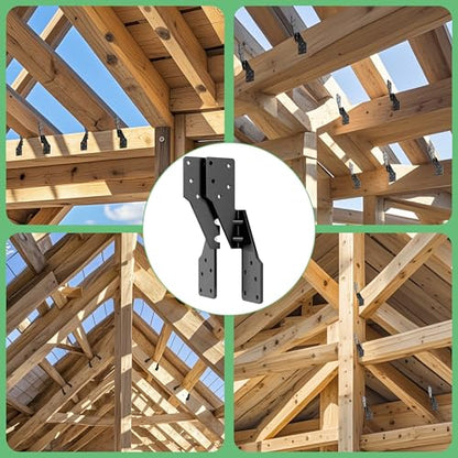 Black Right Hurricane Brackets,Hurricane Ties for Rafters,Hurricane Clips,Hurricane Straps for Shed,Seismic/Truss Brackets,Hurricane Straps for Building,Rafter Hangers(Right 25 pcs) - size: 25 Pcs, style: Black Right Hurricane Ties
