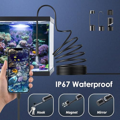 Borescope Camera, 16.4FT Single Lens for iOS and Android - size: 16.4FT-SL