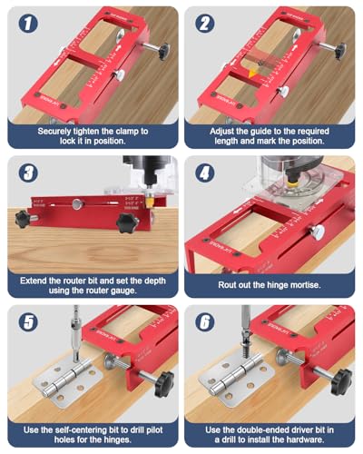 Door Hinge Jig, Door Lock Installation Kit, Door Latch Mortise Tool - style: Door Hinge Jig with Door Lock and Latch Kit