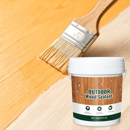 Penetrating Wood Stain and Sealer in One - 5 Gallons & Light Oak - color: Light Oak, size: 5 Gallon