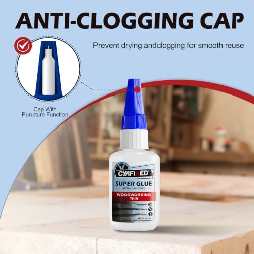 Super Thin CA Glue 30g, Professional Instant Super Glue for Woodworking - size: 1 oz