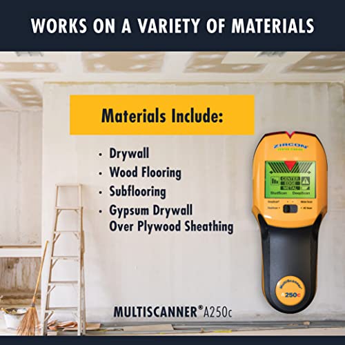 Zircon® MultiScanner™ A250c Stud Finder for Wood & Metal, Enhanced Display - size: Center Finding, style: A250c