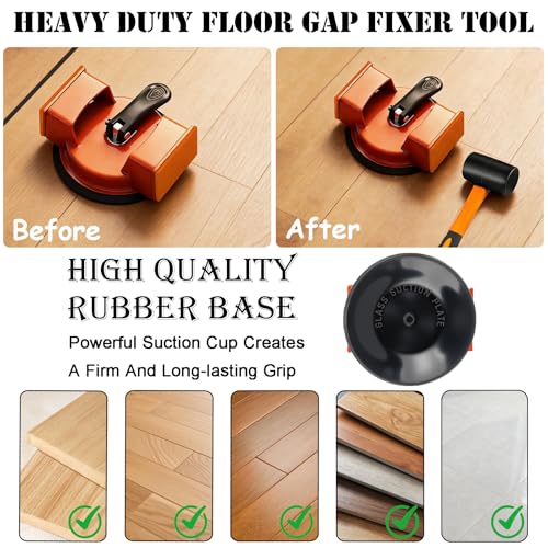 Floor Gap Repair Tool, URABLAZ Floor Gap Fixer Tool with 2PCS Felt Pads