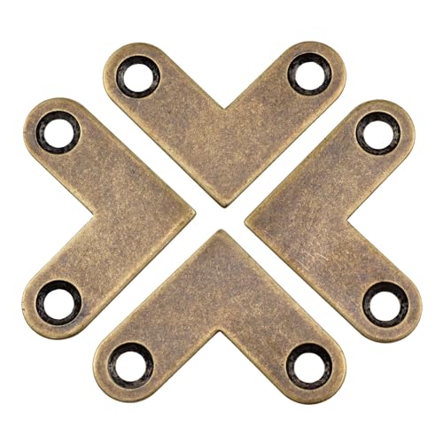 8 Pcs Bronze L-Shaped Flat Corner Bracket, 2.7 cm/1 inch