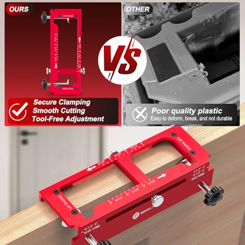 Door Hinge Jig, Door Hinge Template Kit for Router, Red One - style: Red One