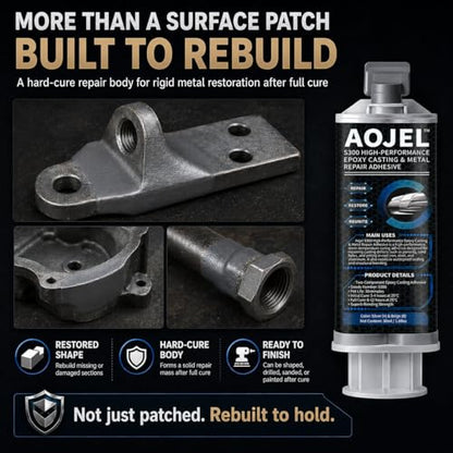 S300 Structural Metal Epoxy for Aluminum & Steel, Cold Weld, 1.69 oz