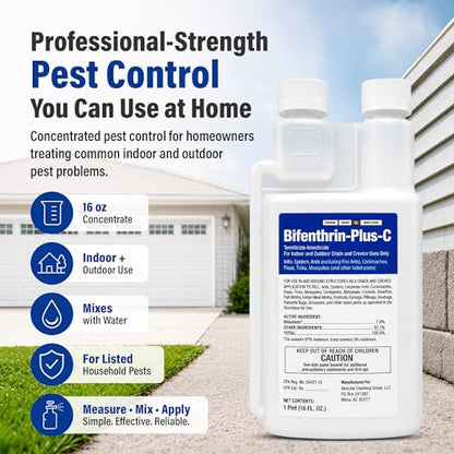 Bifenthrin Plus-C Insecticide, 16 oz, Roach Killer - size: 16 oz