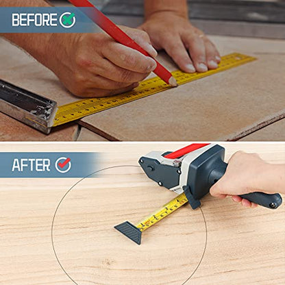 Honoson Gypsum Board Cutter with Tape Measure, Pencil and 5 Blades