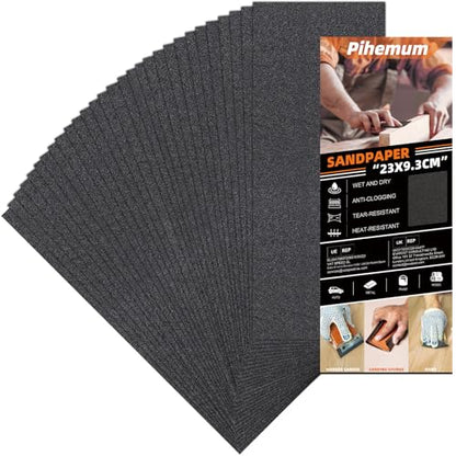 30 PCS Wet Dry Sandpaper 120 Grit Sheets for Polishing & Finishing - color: 120G, size: 9x3.6 Inch