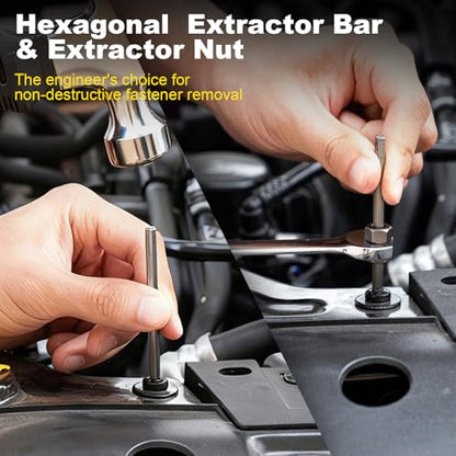 Topec 55-Piece Easy Out Screw Extractor Set & Broken Bolt Extractors - size: 55-Piece