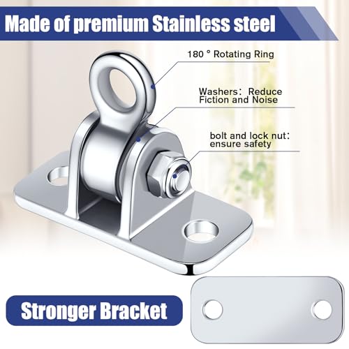 Tandefio 8 Sets Swing Hanger with Swingset Accessory, Stainless Steel Color - color: Stainless Steel Color