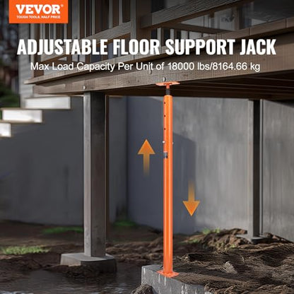 VEVOR House Floor Jack, 53"-93" Height Range 18000 lbs Max Load Capacity - size: 53"-93"