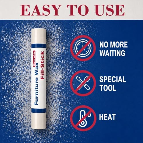 Kenbry Wood Filler Stick Warm White, Wax Fill Stick for Wood Repair