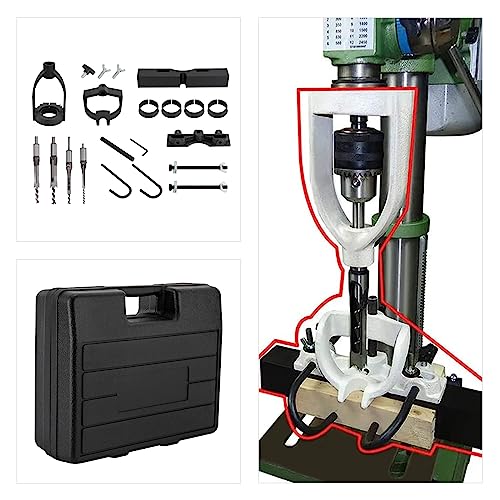 Mortising Attachment for Drill Press, 4 Model Drills Chisel Set Mortise and Tenon Tools, Mortise Machine Attachment Drill Press Mortising Attachment Kit for Drill Press Machine