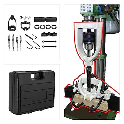Mortising Attachment for Drill Press, 4 Model Drills Chisel Set Mortise and Tenon Tools, Mortise Machine Attachment Drill Press Mortising Attachment Kit for Drill Press Machine