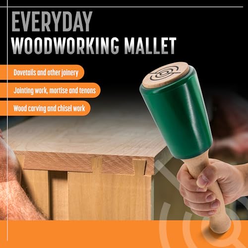 Schaaf Wood Carving Tools 15 oz Woodworking Mallet for Chisels & Gouges - color: Green