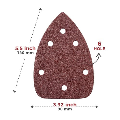 S SATC 36 PCS Mouse Sander Sandpaper 6 Holes Detail Sander Sandpaper Palm Sander Paper Hook and Loop Mouse Sanding Pads Assorted 60/80/100/120/180/240 Grit - style: 36PCS 6 Hole 60/80/100/120/180/240 Grit