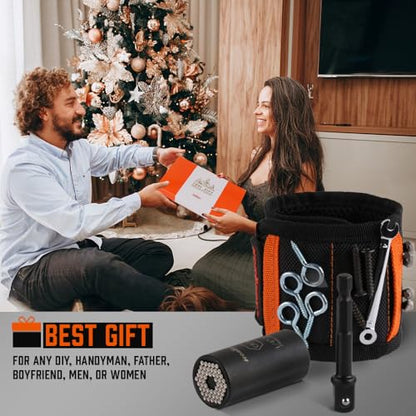 HORUSDY 2pcs Magnetic Wristband & Universal Socket Grip