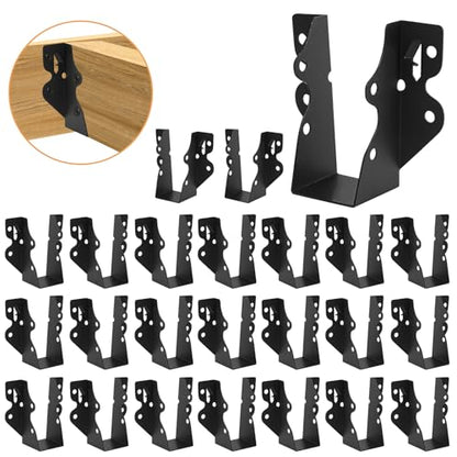 24PCS 2x4 Joist Hanger,Joist Bracket,Hurricane Ties for Rafter - size: 24PCS, style: 2''X4'' Joist Hanger