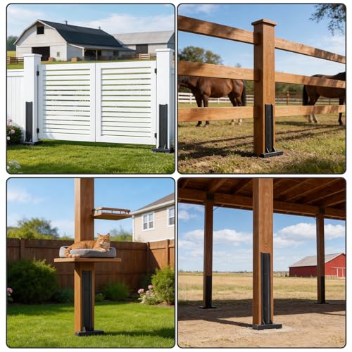 2 Pack 30" Fence Post Repair Kit for Fix 4x4|6x6 Fence Post
