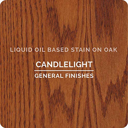 General Finishes Oil Based Penetrating Wood Stain, 1/2 Pint, Candlelight - color: Candlelight, size: 1 Half-Pint