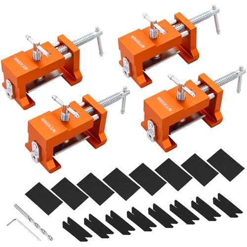 NYXOVA Woodworking Drill Clamps 4-Pack, Face Frame Alignment Tool - color: Orange