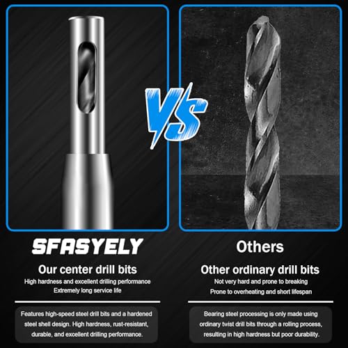 Self Centering Drill Bit Set – 3/32", 7/64", 9/64" Self Centering Drill Bit 1/4" Hex Shank VIX Bit with 1 Hex Key for #6 8 10 Screws – Perfect for Woodworking Door & Window Hinge Installation (6 PCS)