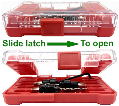 FTG USA 3 Pc #6 (9/64") Adjustable Wood Countersink Drill Bit Set Case - style: 3 Pc Same Size