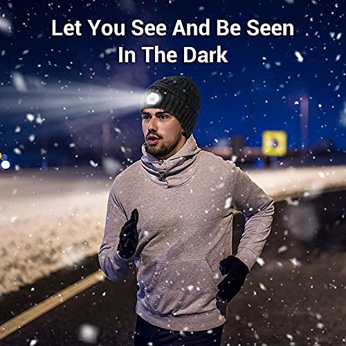 Multifunctional LED Beanie and Magnetic Wristband Tool Set - Unisex, Ideal for Outdoor Sports & DIY Projects, Perfect Holiday Gift