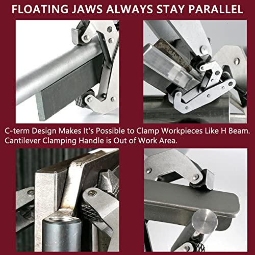 Cantilever No-Twist Deep Throat T-Handle Multi-Purpose Lever Clamp, CTC-1" - size: 1"