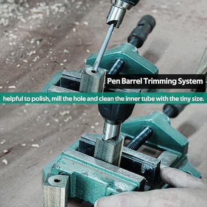 Pen Making Tools Set: Pen Mandrel Saver, 7pc Universal Barrel Trimming System, Pen Tube Insertion Tool for Woodturning Lathes MT2