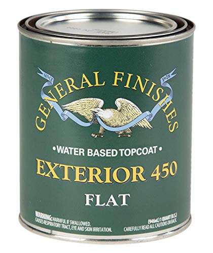 General Finishes Exterior 450 Water Based Topcoat, 1 Quart, Flat - color: Flat, size: 0.25 Gallon