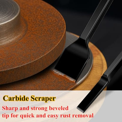 Gasket Scraper Tool, High Hardness Chrome Vanadium Steel with Non-slip Rubber Handle, 1" & 2/5" Blades,Gasket Scraper for Removing Gaskets,Rust,Paint,Varnish,Scraper Set for Metal Surface Prep - 2 PCS - size: 1" & 2/5"