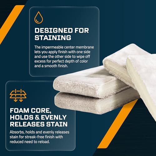 MāKRS Stain Pad Double Thick, Wood Finish Applicator, 1-Pack - size: 1 Pad, style: Double Thick