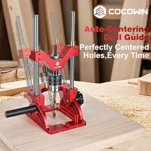 Portable Drill Guide for Drilling Angled or Straight Hole with Guide Rod - size: With Guide Rod