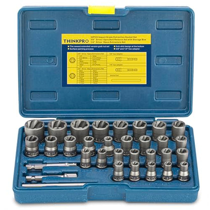 Bolt Extractor Kit, 32 Pieces Rounded Bolt Remover