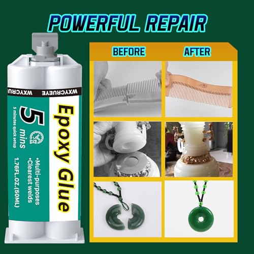 Epoxy Glue, Clear Epoxy Glue, Metal to Metal Glue, Metal Filler Putty, Liquid Welding, Adhesives，Metal Glue Heavy Duty Waterproof, for Plastic and Metal, Ceramics, Aluminum, Wood, Jewelry, Crafts