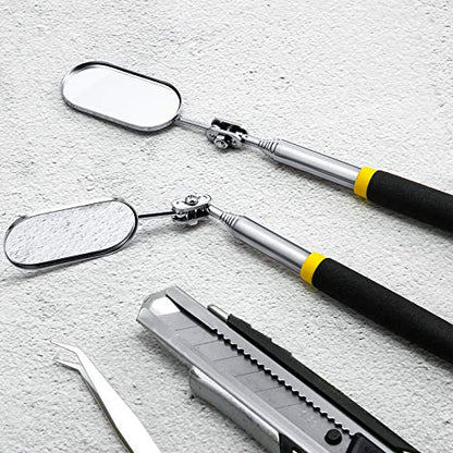 Maitys 2 Pcs Telescoping Inspection Mirrors Extend up to 28 Inch
