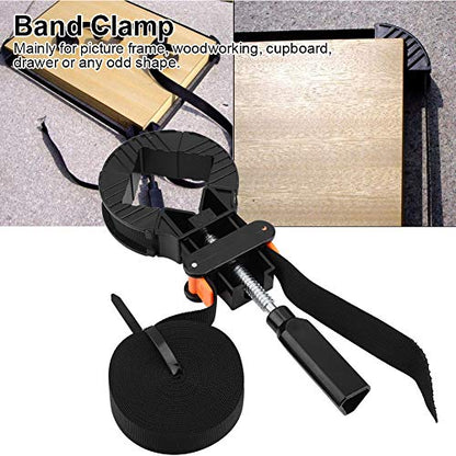 01 Picture Frame Clamp Strap, 6M Adjustable Practical Strap Clamp with 4 Jaws for Woodworking for Cupboard for Drawer for Picture Frame