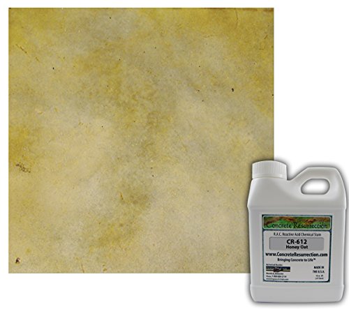Concrete Acid StainSemi-Transparent Professional Grade Cement Stain (16 Ounce, Honey Oat) - color: Honey Oat, size: 0.125 Gallon