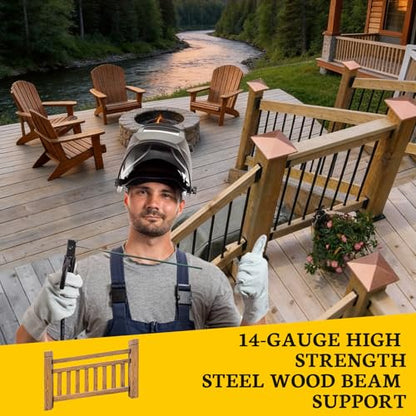 30 Degree Stair Railing Bracket Connectors,U-Shaped Conclaled Brackets for 2" x 4"(Actual:1.5" x 3.5") Lumber,Deck Handrail Connectors for Wood Fences,Pergolas,Log Cabins (Black,4Pair)… - size: 4Pair, style: Angle 30°