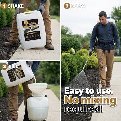 Dominator Mulch Anchor 5 Gallon - Mulch Glue for Landscaping | Mulch Glue Spray for Rubber Mulch, Wood Chips, Pine Straw, Cedar & Cypress | Ready to Spray Heavy Duty Landscape Glue - size: 5 Gallon, style: Mulch Glue