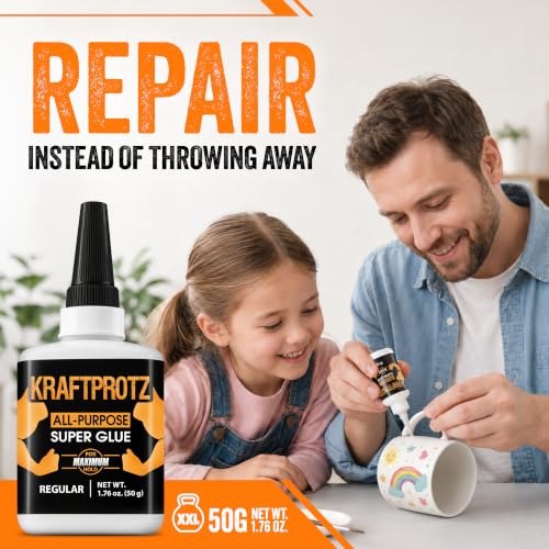 Super Glue All-Purpose Liquid 1.75 oz - Instant Adhesive Universal Repair - style: REGULAR 1.76 Fl.Oz.
