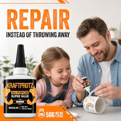 Super Glue All-Purpose Liquid 1.75 oz - Instant Adhesive Repair - size: REGULAR 1.76 Fl.Oz.