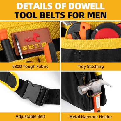 DOWELL Tool Belt for Men, Electrician Utility Belt, Style A