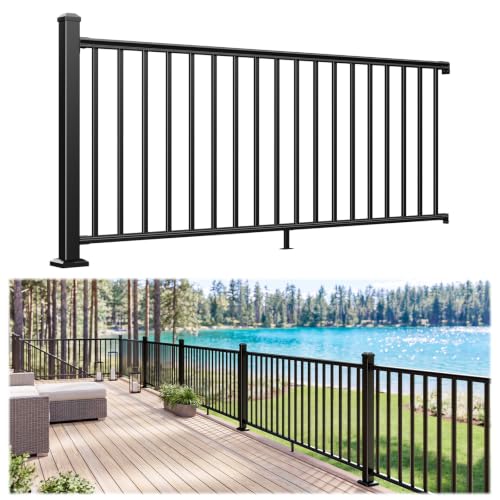 Egadis 1 Pack 36 in x 7 ft Modular Aluminum Porch and Deck Railing Kit - color: Level 7FT - 1Panel 1Post